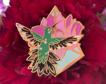 Hard Enamel Pin- Hummingbird | Lapel | Brooch