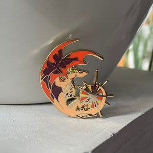 Hard Enamel Pin- Sun Dragon | Lapel | Brooch