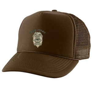 Miami Police Trucker Hat Embroidered Baseball Cap Adjustable Snapback Cute Smiley Embroidery Caps Unisex Mesh Happy Trucker Hats
