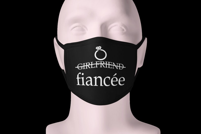 Cotton Face Mask Couple Fiancee Fiance Love Engaged Proposal Etsy