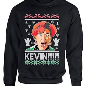 Kevin Ugly Christmas Sweater Holiday Party Top Funny Crewneck Sweatshirt