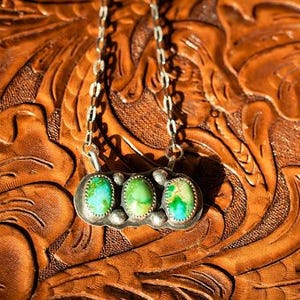 The Grace- Handmade Turquoise Sterling Silver Pendant Necklace