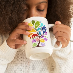 Stardew Valley Mug, Junimo Stardrop Mug, Stardew Mug, Stardew Valley Gift, Stardew Coffee White Ceramic Mug 15 oz and 11 oz