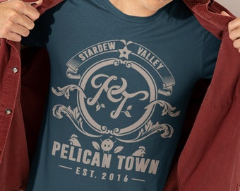 Stardew Valley Shirt, Pelican Town Shirt, Stardew Shirt, Stardew Valley Art, Stardew Valley Gift, SDV Unisex Jersey Short Sleeve Tee