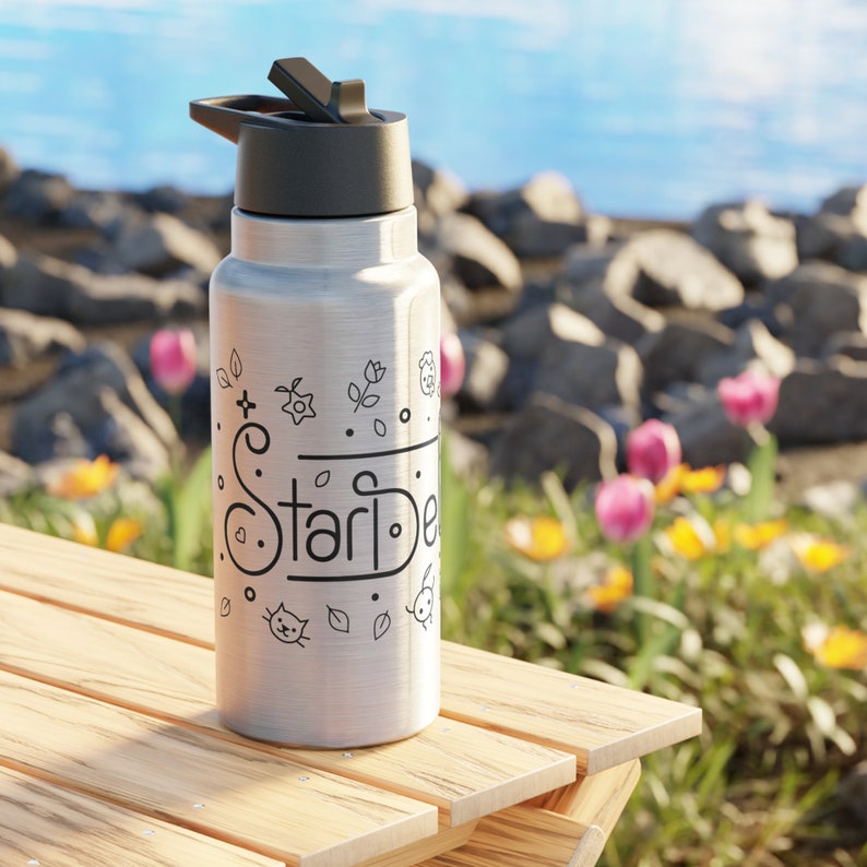 Stardew Valley Tumbler, Stardew Tumbler, Stardew Valley Gift, Pelican Town, Stardew Valley merch, Stardew Gator Tumbler 32 oz image 1