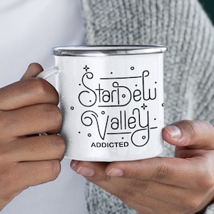 Stardew Valley Mug, Stardew Mug, Stardew Valley Gift, Stardew Valley Art, Stardew Coffee Enamel Campfire Mug 12 oz