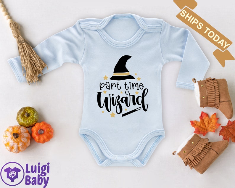 Wizard Baby Onesie Halloween Baby Costume Halloween Toddler Etsy