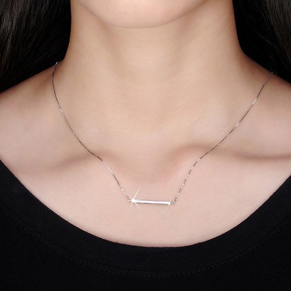 Balance Bar Necklace, Dainty Sterling Silver Jewelry, Layering Necklace, Bridesmaid Gift, Delicate Necklace, Gift for Friend, 925 sterling