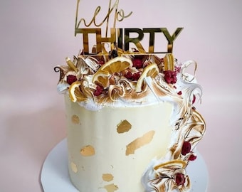 cake topper hello thirty gold cake topper 30. Geburtstag Zahl cake topper 30 Geburtstag Frau Torten Deko 30 topper gold Schrift hello thirty