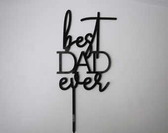 cake topper birthday man dad best dad ever cake topper black gift father's day best papa cake topper name gift dad birthday