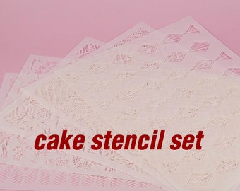 Cake stencil set cake stencil birthday cake stencil wedding decoration cake stencil Mother's Day baking gift baby shower cake decoration