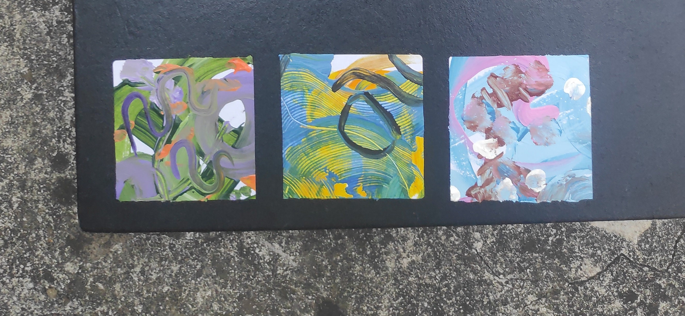 Abstract Art Stickers collection of Six Etsy