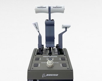 Juego de palancas de aceleración grises combinadas para Boeing 737 para Thrustmaster TCA Quadrant Boeing Edition, simulador de vuelo