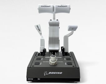 Juego de palancas de aceleración blancas combinadas Boeing 737 para Thrustmaster TCA Quadrant Boeing Edition, simulador de vuelo