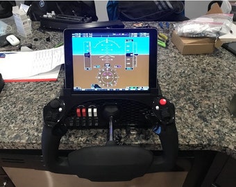 iPad stand for Honeycomb Alpha Yoke Flight Simulator, iPad mount, Honeycomb Alpha Yoke Upgrade, Home Cockpit Modification