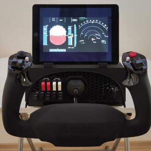 Tablet Stand for Honeycomb Alpha Yoke, Ipad and Smart Tablet Clips, Flight Simulator
