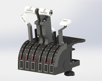 Palancas de empuje del Boeing 737 para Saitek: Actualización del simulador de vuelo (archivos imprimibles en 3D)