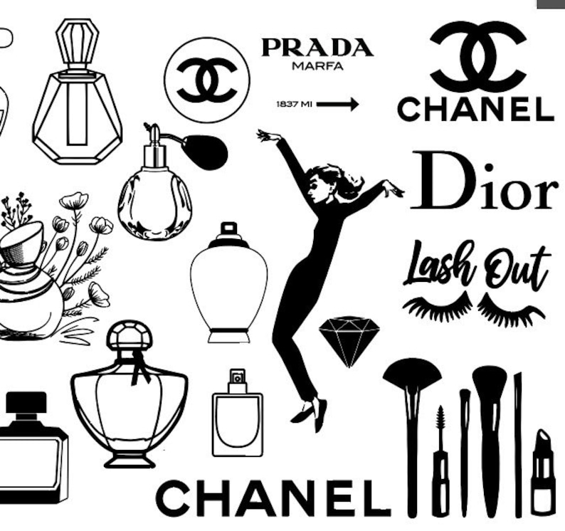 Download SVG cut file Fashion brands perfume bottles designer ...