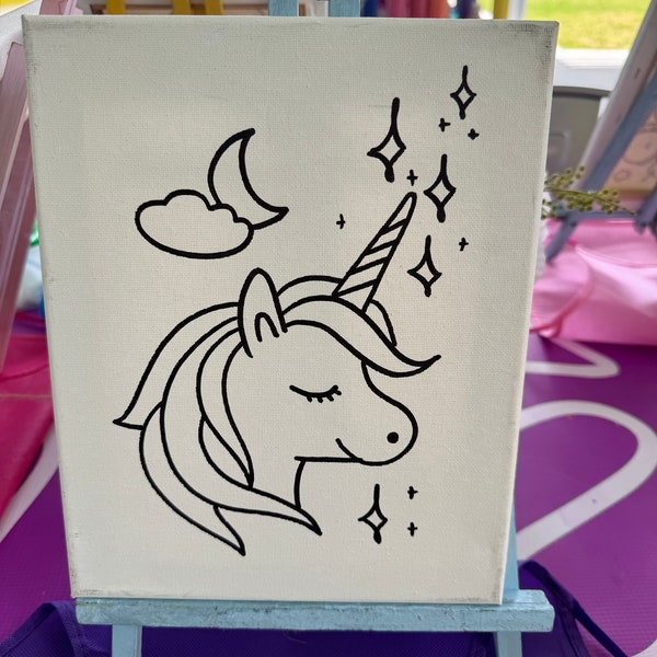 Create Your Own Art Station, Kits Painting Kit for Kids' Birthday Parties, Handmade Canvases, Customize Your Art Station
