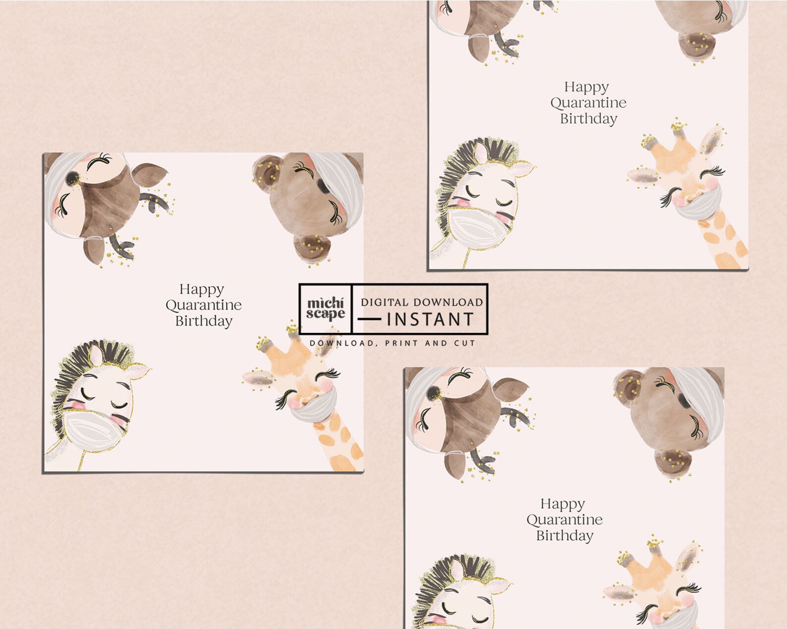 Printable Quarantine Birthday Card for Family and Friends | Etsy