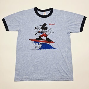 70s ビンテージ Mickey ミッキー サーフ Tシャツ 90s ビンテージ Disney ミッキーマウス サーフ サーフィン Tシャツ