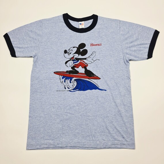90s ビンテージ Disney ミッキーマウス サーフ サーフィン T