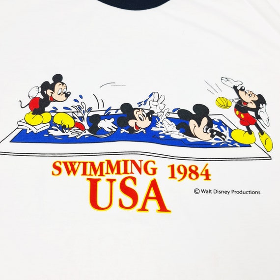 Retro Mickey Mouse Swimming 1984 Size.m - Etsy
