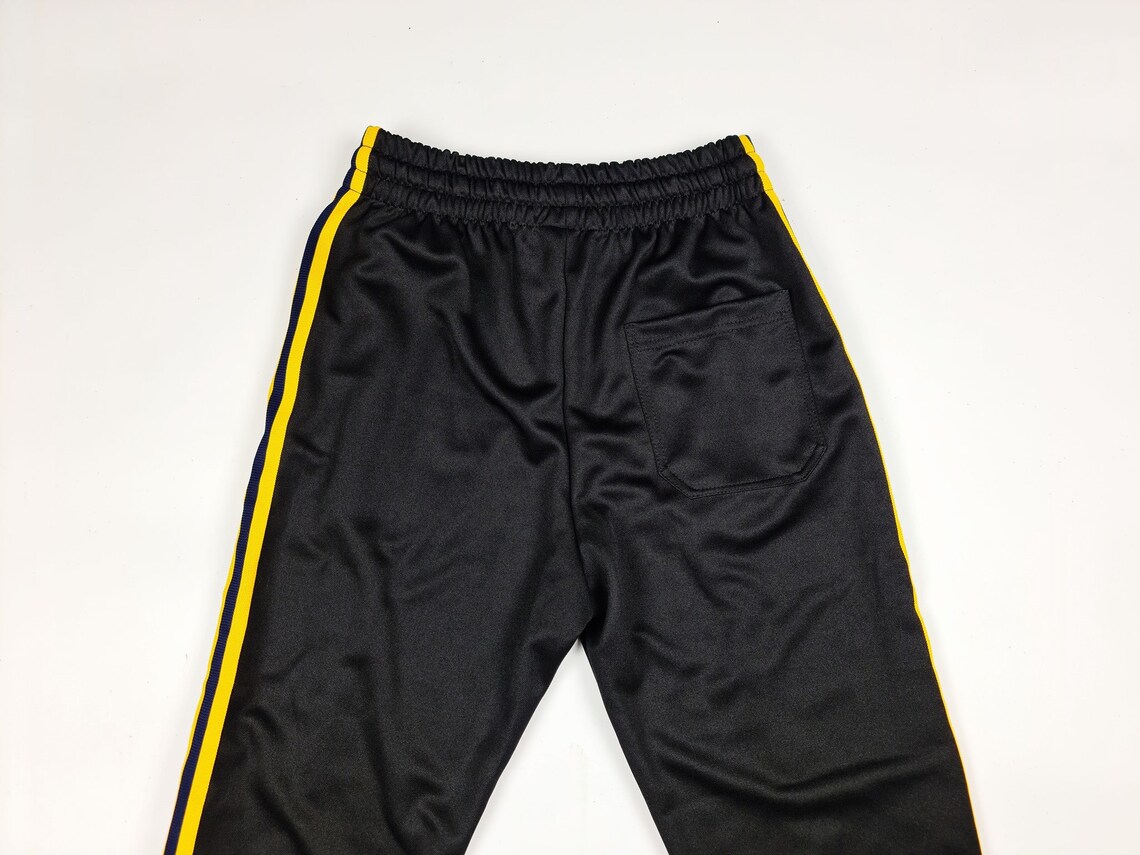 Adidas track pants For exercise or casual wear black yellow Etsy