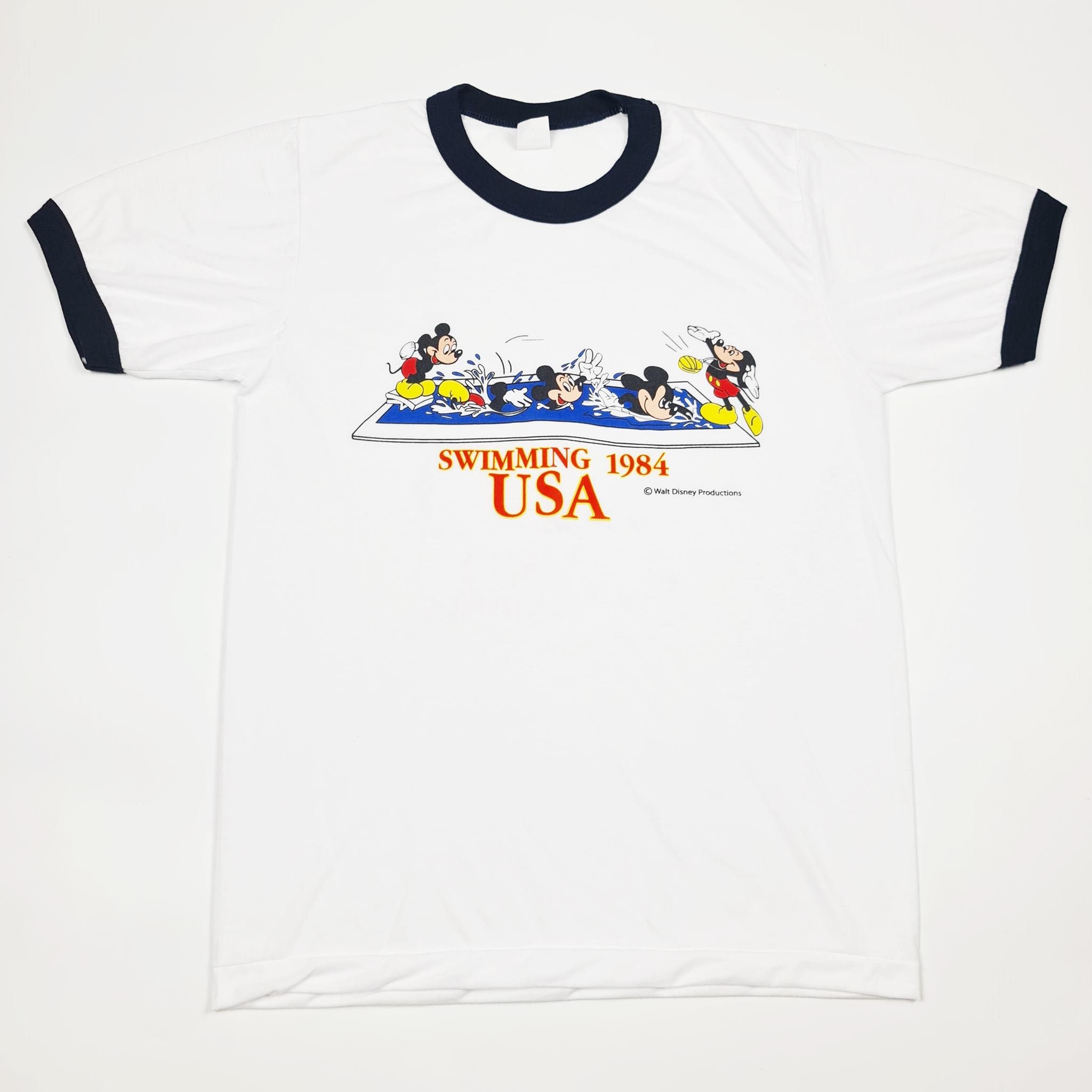 Retro Mickey Mouse Swimming 1984 Size.m - Etsy