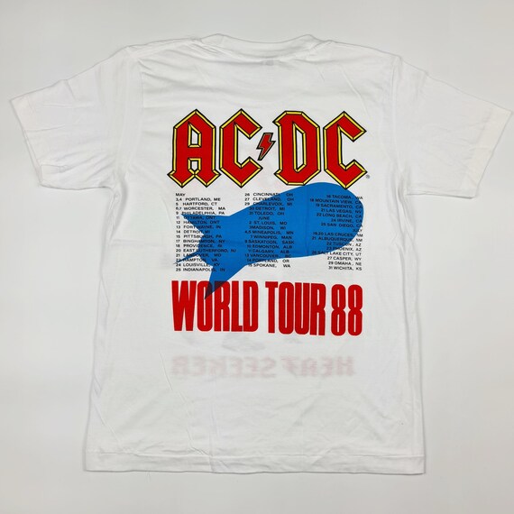 Retro ACDC World Tour 88 T-shirt - Etsy