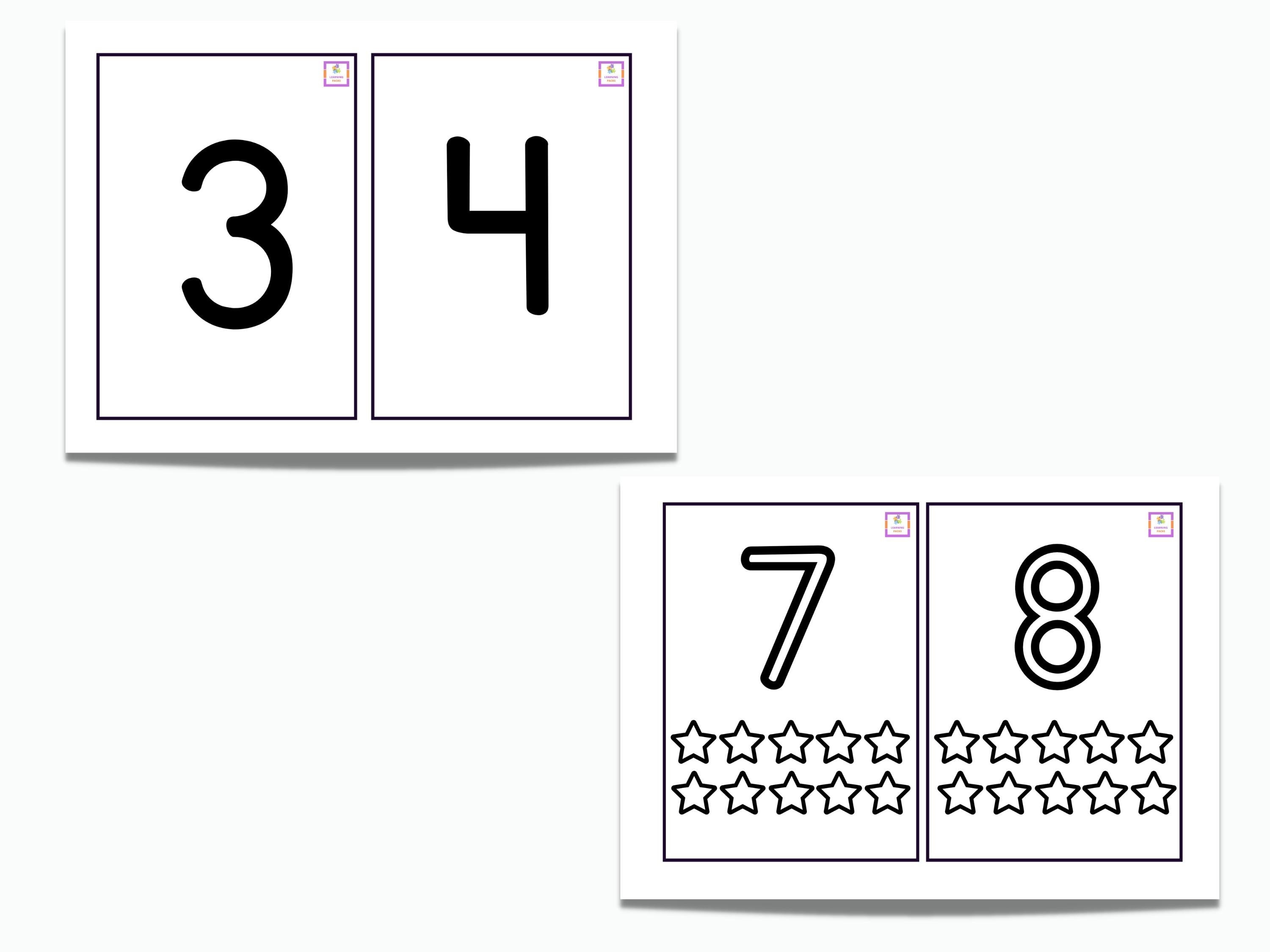 Number Flashcards Printable For Kids Learning Cards Number Cards Kids