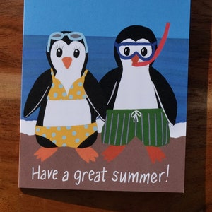 Tarjeta/Impresión de Beach Penguins