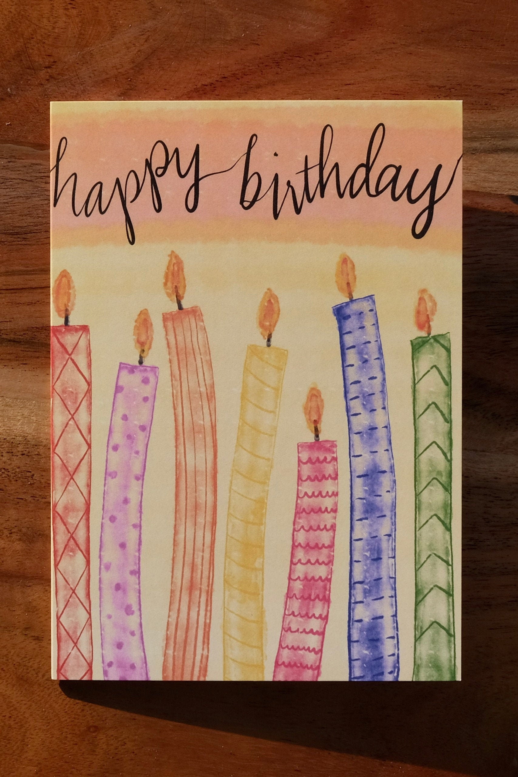 Happy Birthday Candles Card/print - Etsy Singapore