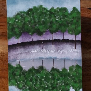 Carte de sympathie d’arbres d’été/impression