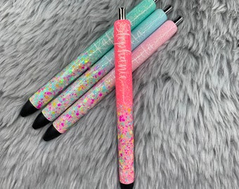 Confetti Custom Glitter Pen; Personalized Glitter Pen