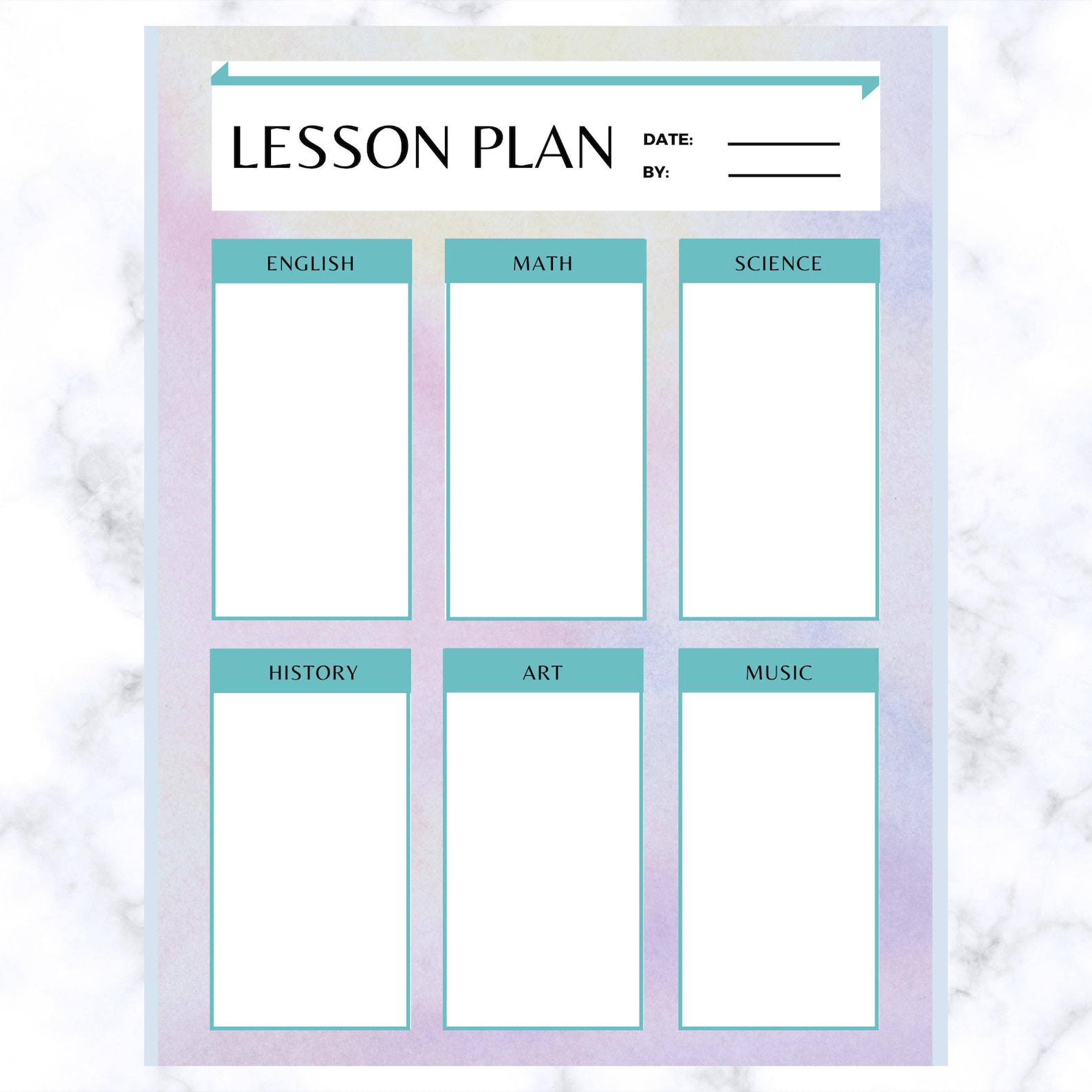 Printable Lesson Planner Set Printable Set Of 2 Lesson Plans Etsy