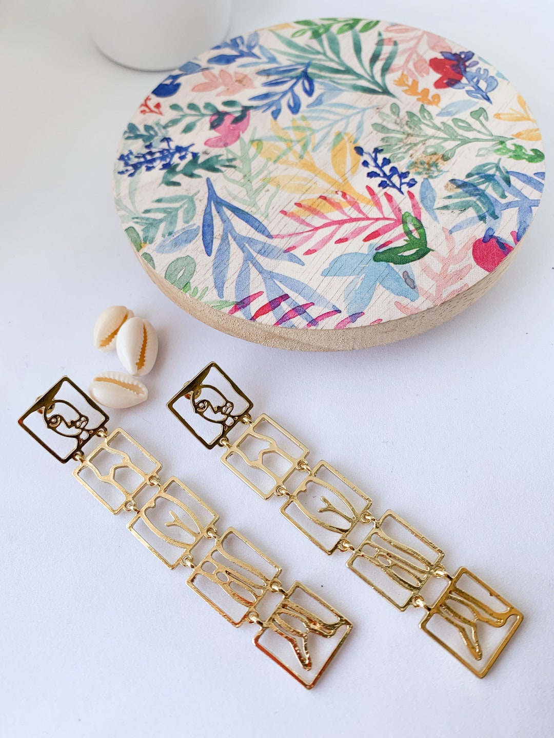Boucles D'oreilles Pastèque Perles Bohème - Bijoux Créatifs Pour Femmes