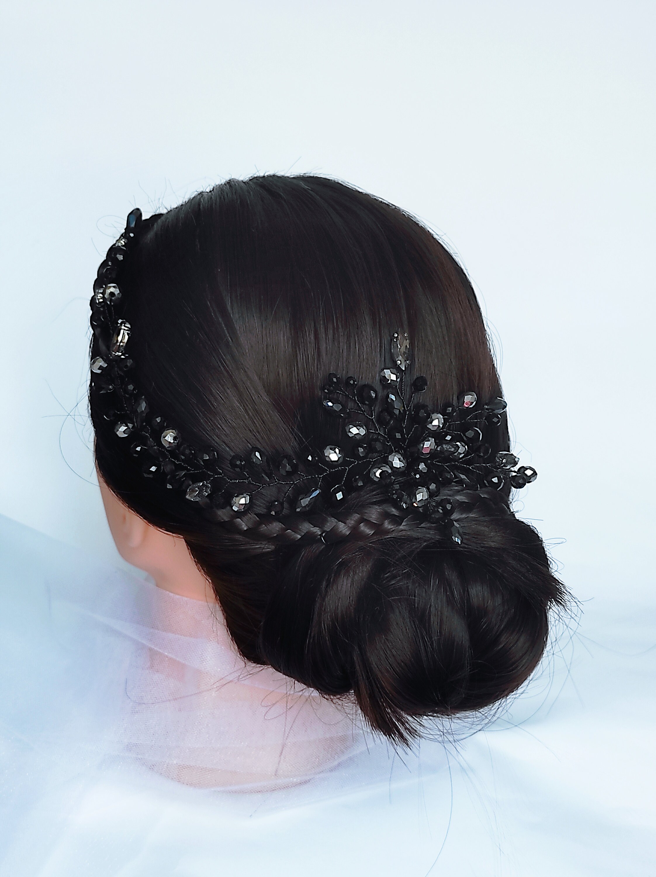 Crystal Hair Pins/black Hair Pins / Bride Hair Pins / Crystal Etsy UK
