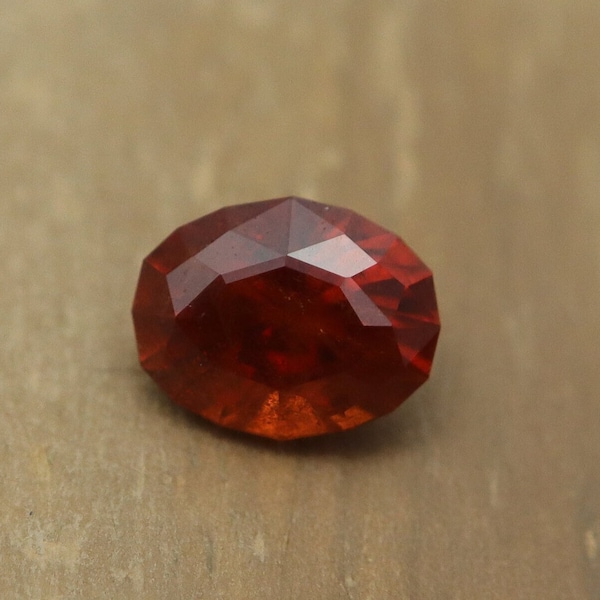 2.17 Carat Orange Red Spessartite Garnet 8x6.4mm Oval Cut, Precision Faceted Loose Garnet