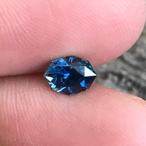 0.93 ct Blue Montana Sapphire 6.5x5mm Precision Marquise/Antique Oval Cut, Natural Heated Sapphire, Faceted Loose Gemstone, US Hand Cut