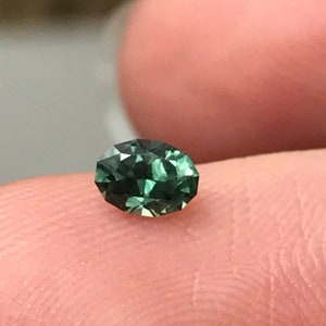 4.3x3.2mm Heated Green Montana Sapphire 0.27 Carat Oval Cut, Heat Treated Sapphire, Precision Faceted Loose Natural US Gemstone