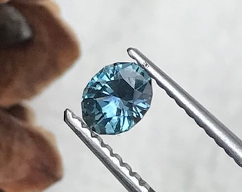 4.8x3.8mm Heated Teal Blue Montana Sapphire 0.38 Carat Oval Cut, Heat Treated Sapphire, Natural US Gemstone