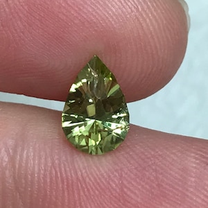1.16 Carat Green Tourmaline 8.9x6.0mm Pear Cut, Precision Faceted Loose Gemstone