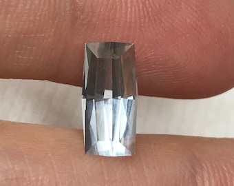 2 Carat Light Blue Aquamarine 11.2x5.5mm Rectangle Cushion Cut, Precision Faceted Loose Gemstone