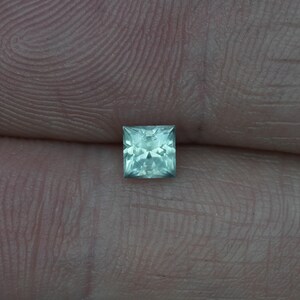 0.67 carat Light Green Montana Sapphire 4.25mm Square Cut, Precision Faceted image 4