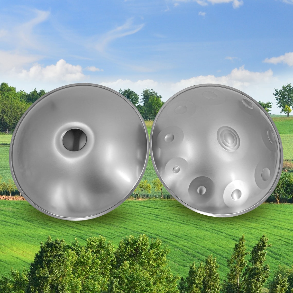 Silver Handpan Raw Materials Drums Percussion Handmade Steel Etsy