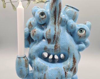 Unique design contemporary ceramic sculpture vase SMILE