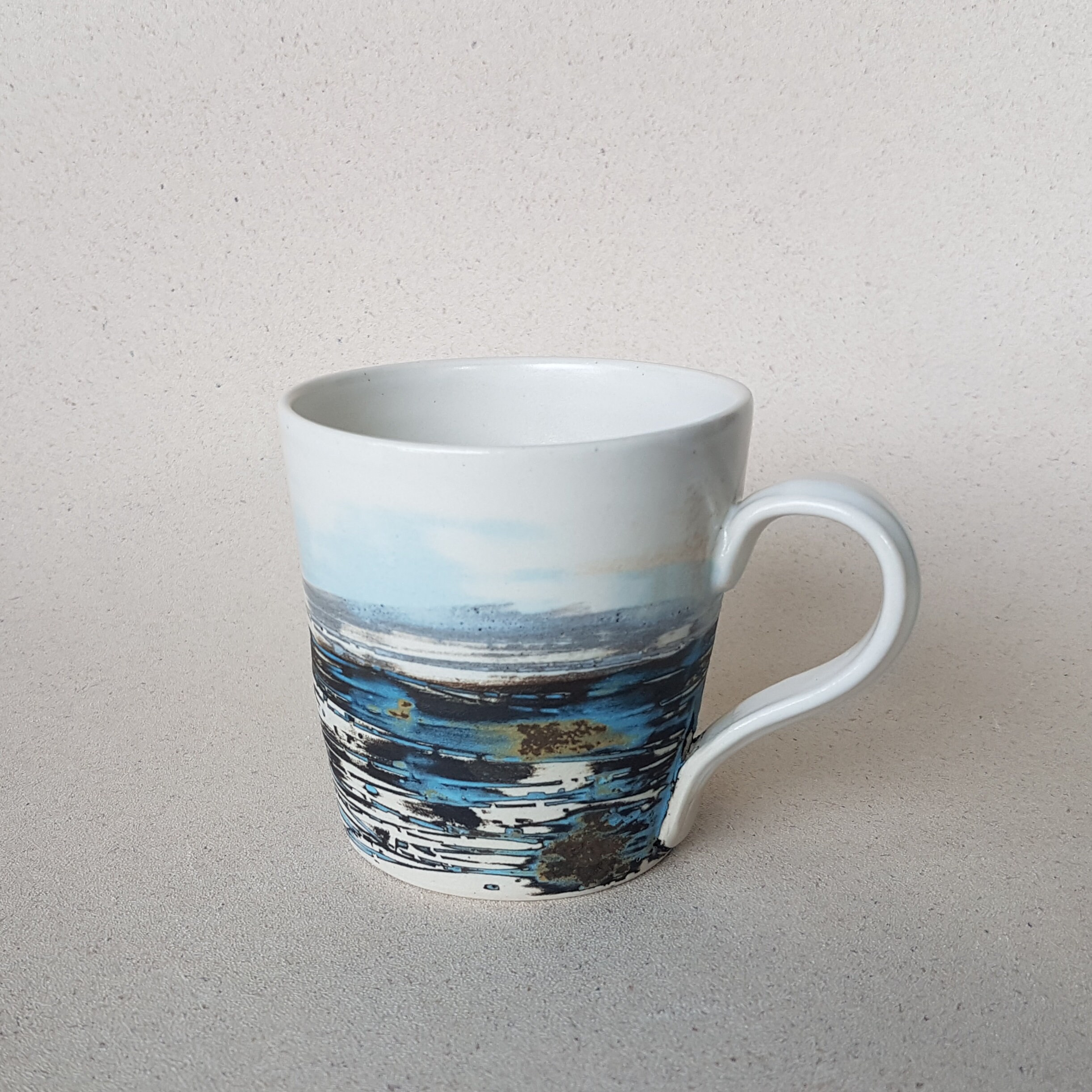 Archipelago Blue Coffee Cup Handcrafted Unique Pottery For Coffee Lovers