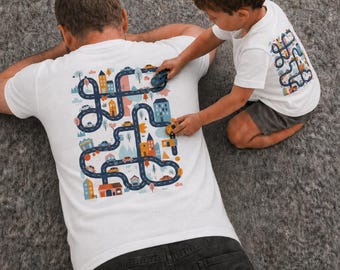 Tired Dads Club Matching T-shirt, Play On Daddy's Back, Fathers Day Shirt, Interactive Car