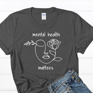 Mental Health Shirt, Anxiety T-shirt, Therapist Shirt, Mental Health Gift, Inspirational Shirt, Motivational Tee, Aesthetic Shirt, Kids Tee image 3